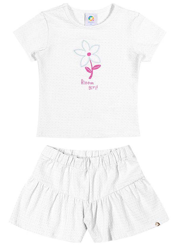 Alenice - Conjunto Blossom Menina Branco