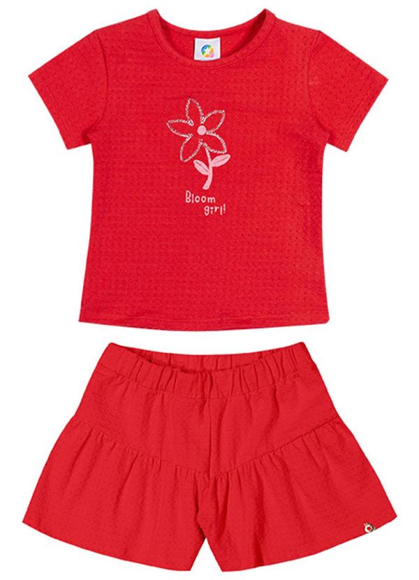Alenice - Conjunto Blossom Menina Vermelho 2