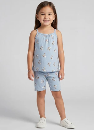 Select - Conjunto Blusa Alca com Ciclista Azul - SELECT