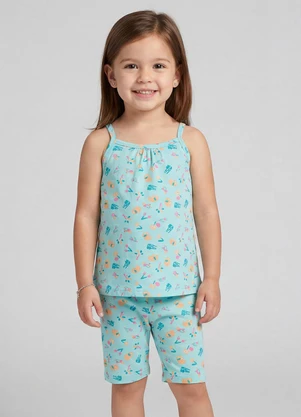 Select - Conjunto Blusa Alca com Ciclista Azul - SELECT