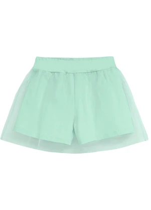 Duduka - Conjunto Blusa Bailarina e Short Saia  Bege - DUDUKA