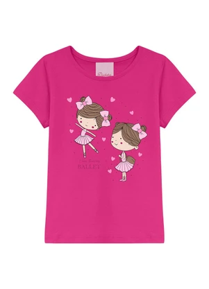 Duduka - Conjunto Blusa Bailarina e Short Saia  Rosa - DUDUKA