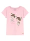 Duduka - Conjunto Blusa Capivara  e Short Flor Azul  - variação: Rosa