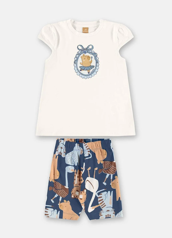 Up Baby - Conjunto Blusa Bermuda Branco 2