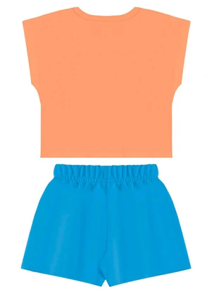Bee Loop - Conjunto Blusa Borboleta e Short Laranja - BEE LOOP