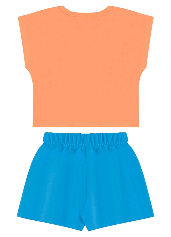Bee Loop - Conjunto Blusa Borboleta e Short Laranja 2