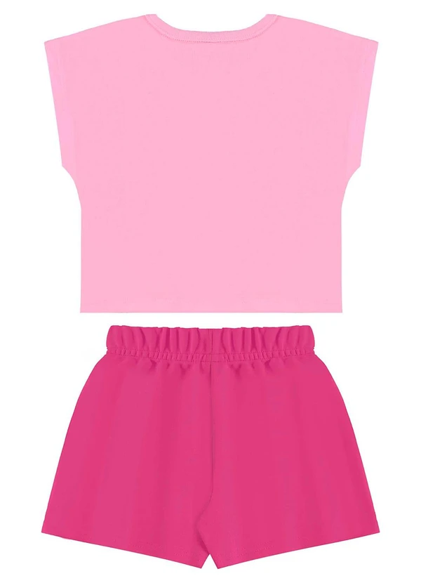 Bee Loop - Conjunto Blusa Borboleta e Short Rosa 3