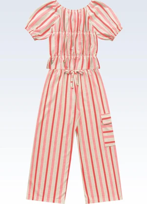 Fakini Kids - Conjunto Blusa/Calça Rosa - FAKINI KIDS