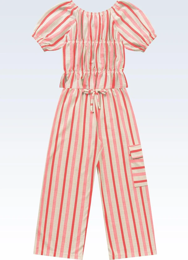 Fakini Kids - Conjunto Blusa/Calça Rosa