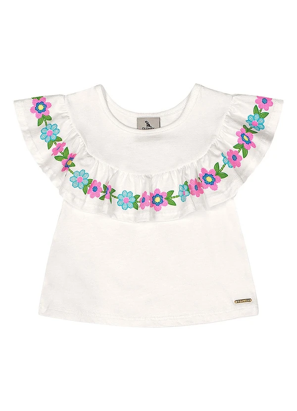 Quimby - Conjunto Blusa Calcinha Jeans Branco 3