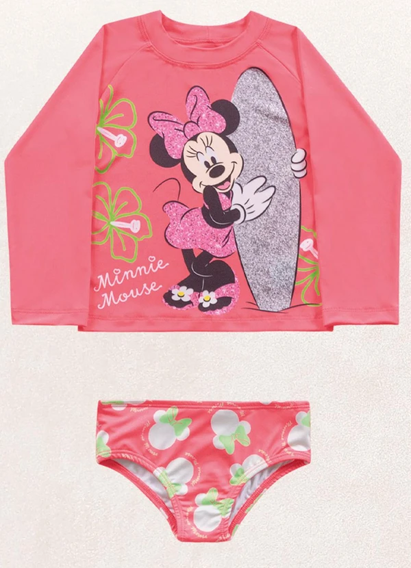 Fakini Kids - Conjunto Blusa/Calcinha Minnie Rosa 3