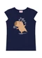 Duduka - Conjunto Blusa Capivara  e Short Flor Azul  - variação: Azul