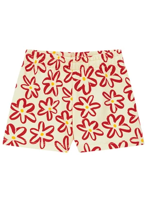Duduka - Conjunto Blusa Capivara  e Short Flor Vermelho - DUDUKA