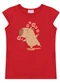 Duduka - Conjunto Blusa Capivara  e Short Flor Azul  - variação: Vermelho