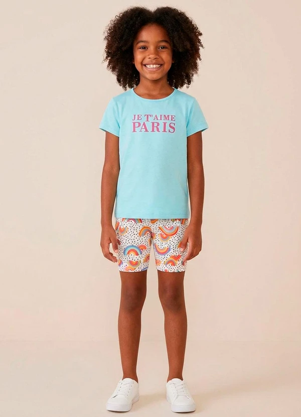 Fakini Kids - Conjunto Blusa/Ciclista Azul 1