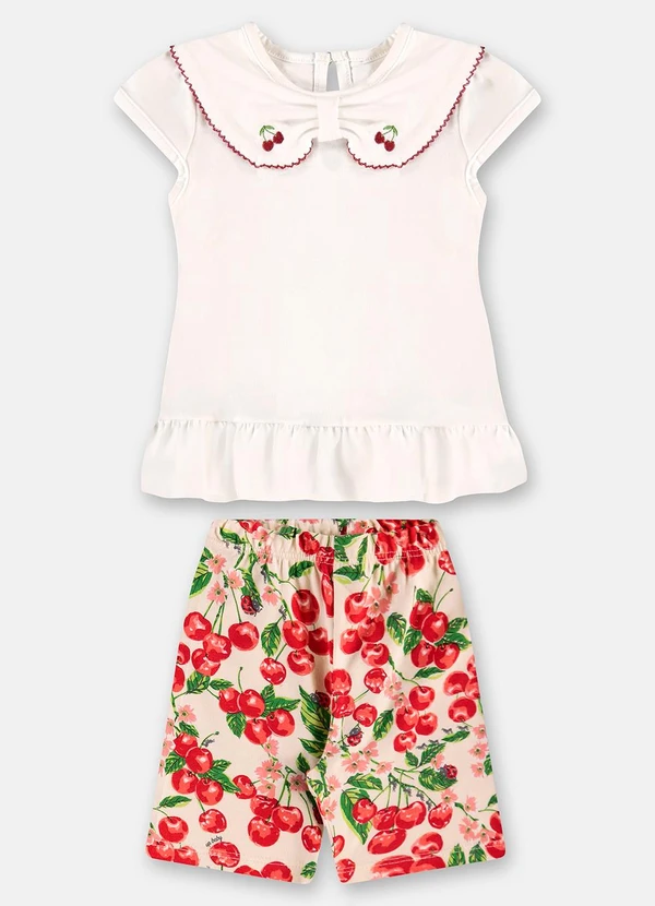Up Baby - Conjunto Blusa Ciclista Branco 2