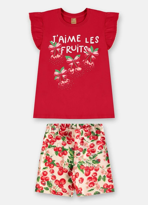 Up Baby - Conjunto Blusa Ciclista Vermelho 2