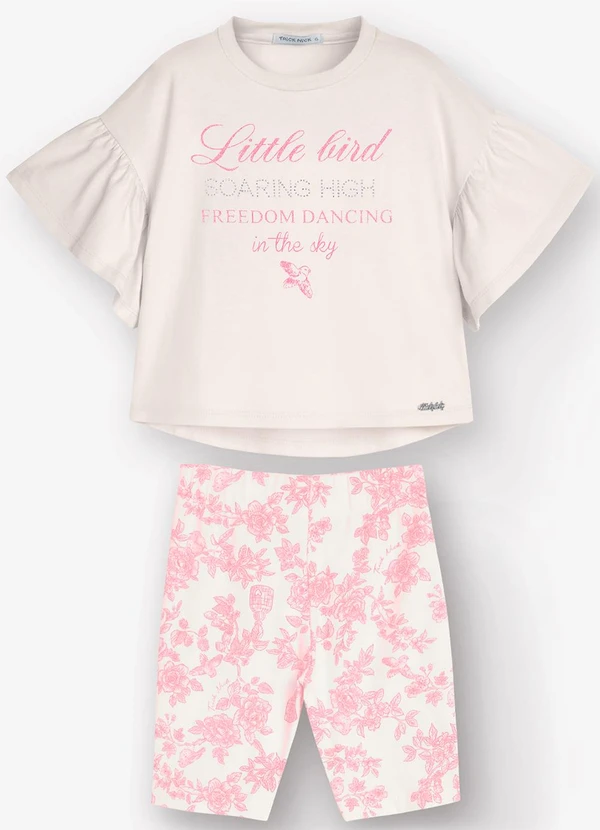 Trick Nick - Conjunto Blusa com Ciclista Bege 1