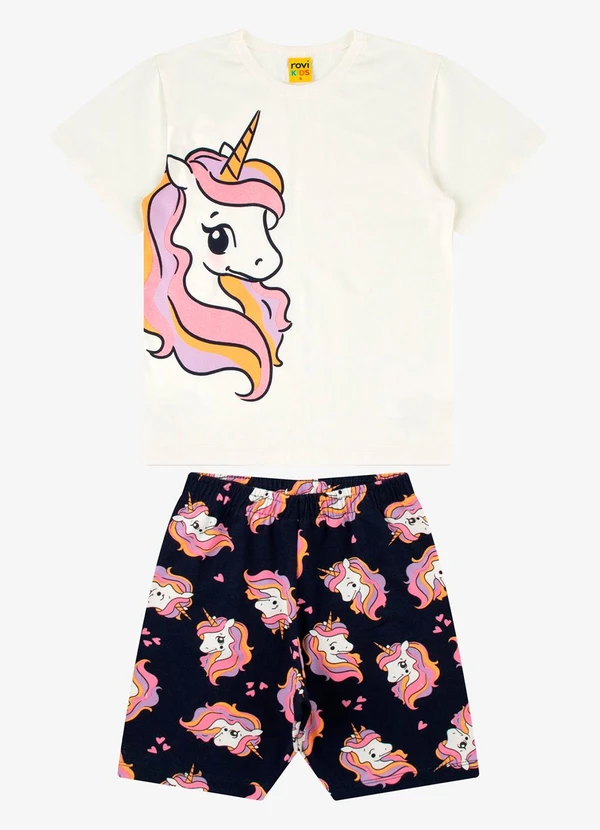 Rovi Kids - Conjunto Blusa com Ciclista Feminino Bege 6