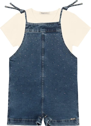 Trick Nick - Conjunto Blusa com Jardineira Infantil Azul - TRICK NICK