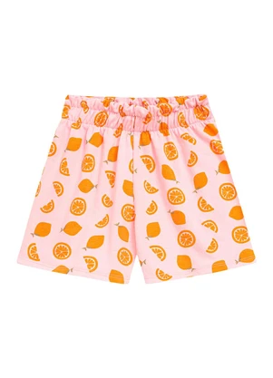 Duduka - Conjunto Blusa com Mangas Franzidas e Short Rosa - DUDUKA