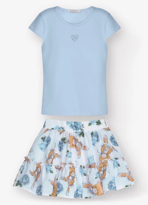 Trick Nick - Conjunto Blusa com Saia Azul - TRICK NICK