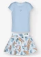 Trick Nick - Conjunto Blusa com Saia Rosa - variação: Azul