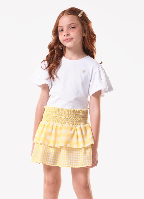 Trick Nick - Conjunto Blusa com Saia Branco