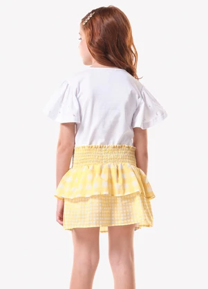 Trick Nick - Conjunto Blusa com Saia Branco - TRICK NICK
