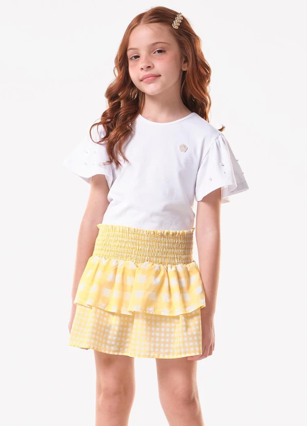 Trick Nick - Conjunto Blusa com Saia Branco