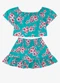 Rovi Kids - Conjunto Blusa com Saia Cotton Vermelho - variação: Verde