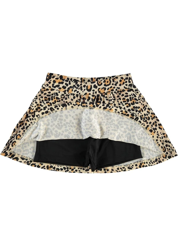 Rovi Kids - Conjunto Blusa com Saia em Meia Malha Bege