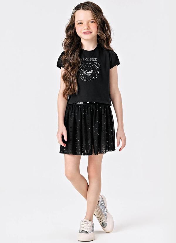 Trick Nick - Conjunto Blusa com Saia em Tule Preto 3