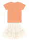 Trick Nick - Conjunto Blusa com Saia em Viscose Khyar Laranja - variação: Laranja