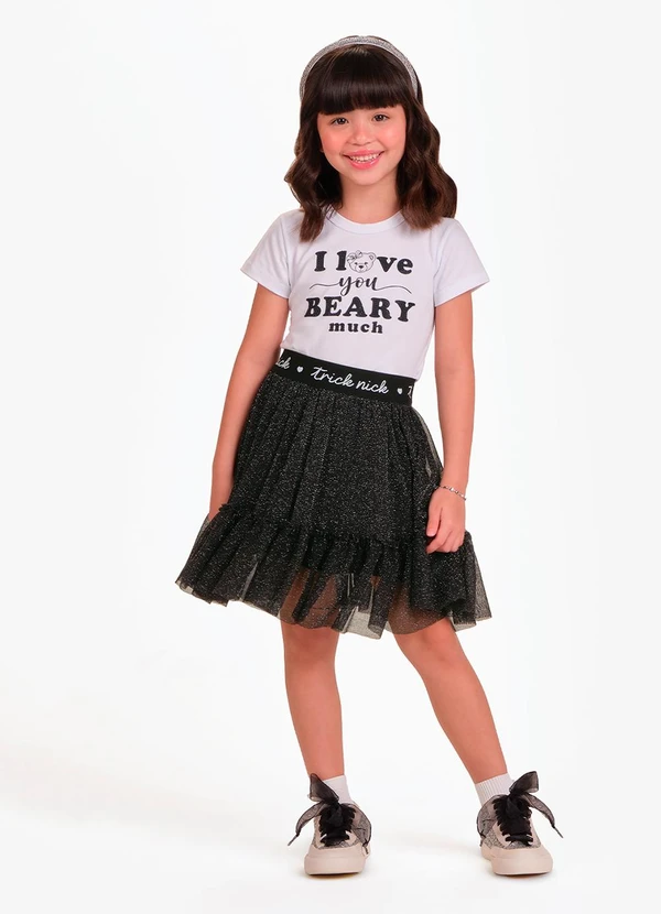 Trick Nick - Conjunto Blusa com Saia Feminino Preto 3
