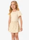 Rovi Kids - Conjunto Blusa com Saia Infantil Rosa - variação: Bege