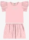 Rovi Kids - Conjunto Blusa com Saia Infantil Rosa - variação: Rosa