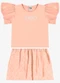 Rovi Kids - Conjunto Blusa com Saia Infantil Rosa - variação: Rosa