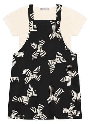 Trick Nick - Conjunto Blusa com Salopete Preto - TRICK NICK