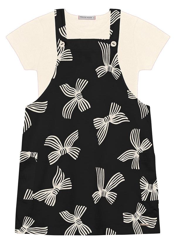 Trick Nick - Conjunto Blusa com Salopete Preto