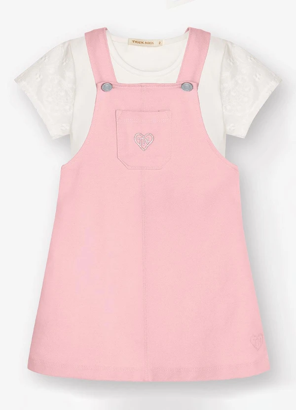 Trick Nick - Conjunto Blusa com Salopete Rosa