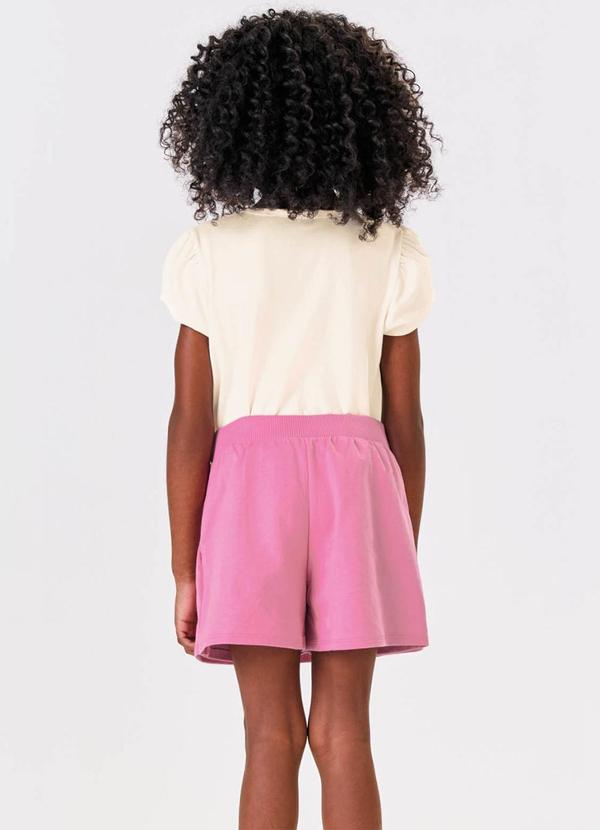 Trick Nick - Conjunto Blusa com Short Saia Moletinho Bege 2