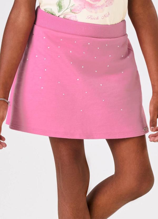 Trick Nick - Conjunto Blusa com Short Saia Moletinho Bege 5