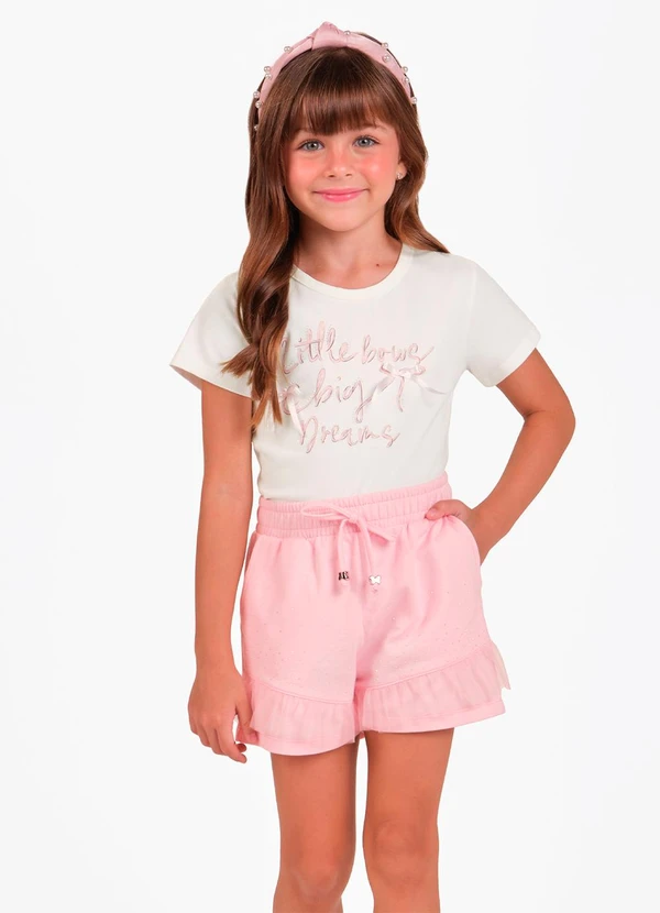 Trick Nick - Conjunto Blusa com Shorts Bege 1