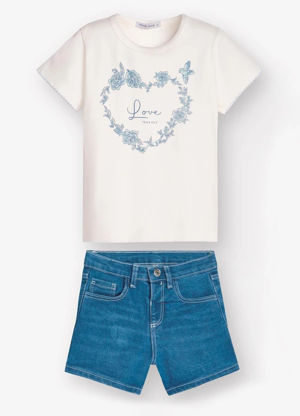 Trick Nick - Conjunto Blusa com Shorts Bege 6