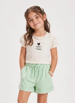 Select - Conjunto Blusa com Shorts Bege - SELECT