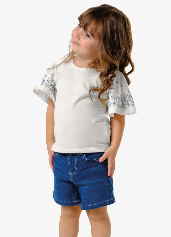 Trick Nick - Conjunto Blusa com Shorts Bege