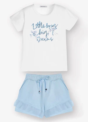 Trick Nick - Conjunto Blusa com Shorts Branco - TRICK NICK