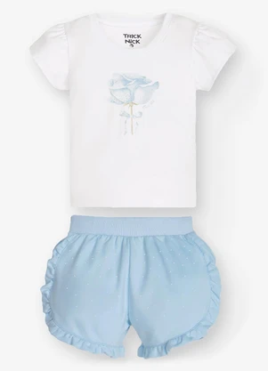 Trick Nick - Conjunto Blusa com Shorts Branco - TRICK NICK