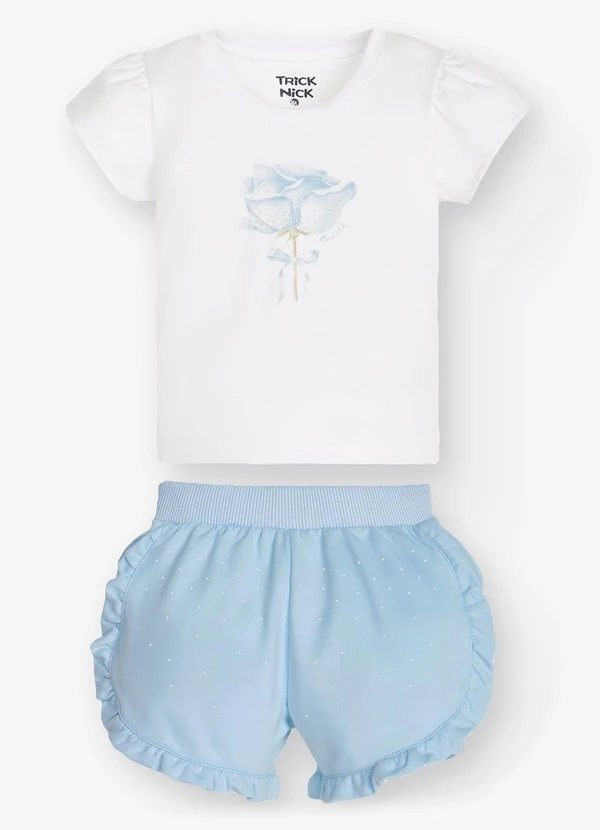 Trick Nick - Conjunto Blusa com Shorts Branco